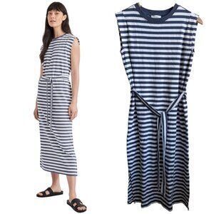 Haven Well Within by Talbots NWOT Organic Cotton Striped Cap Sleeve Dress